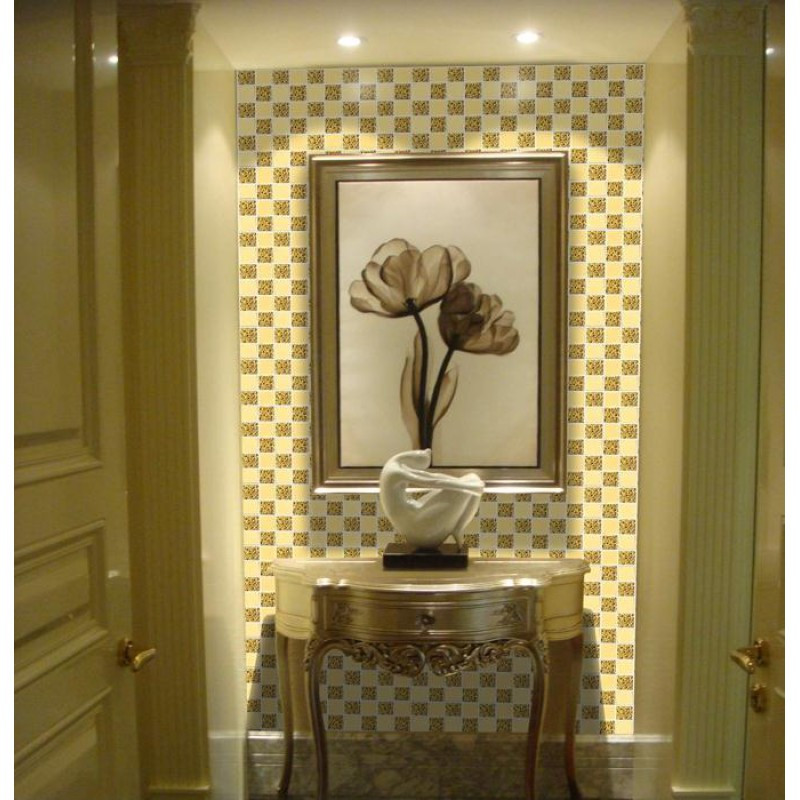 Glass Mosaic Bathroom Tiles
 Glass mirror mosaic tile sheets gold mosaic bathroom