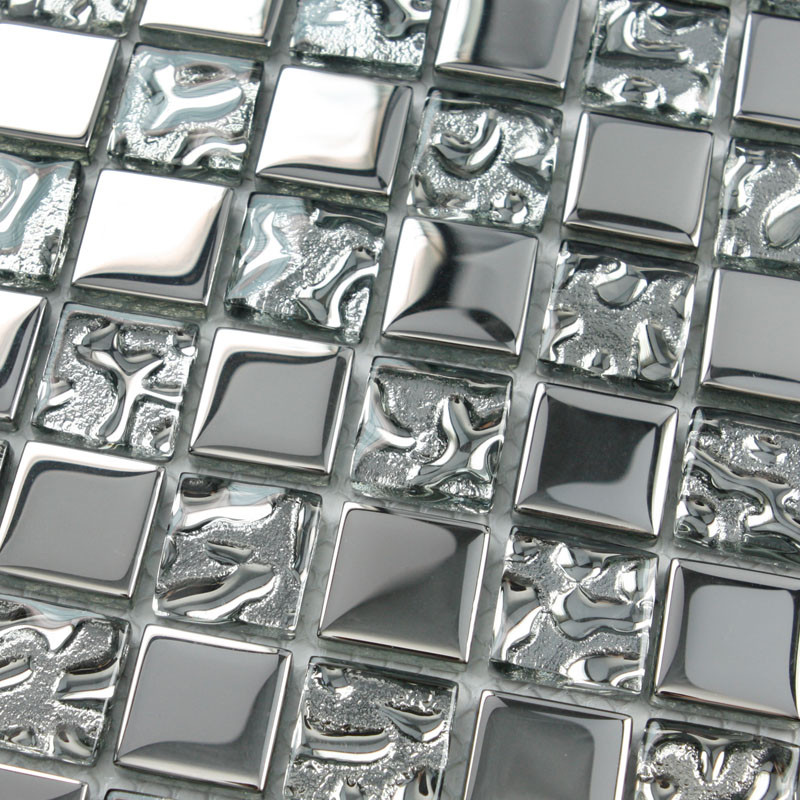Glass Mosaic Bathroom Tiles
 Crystal Glass Tiles Sheet Square Mosaic Tiling Bathroom