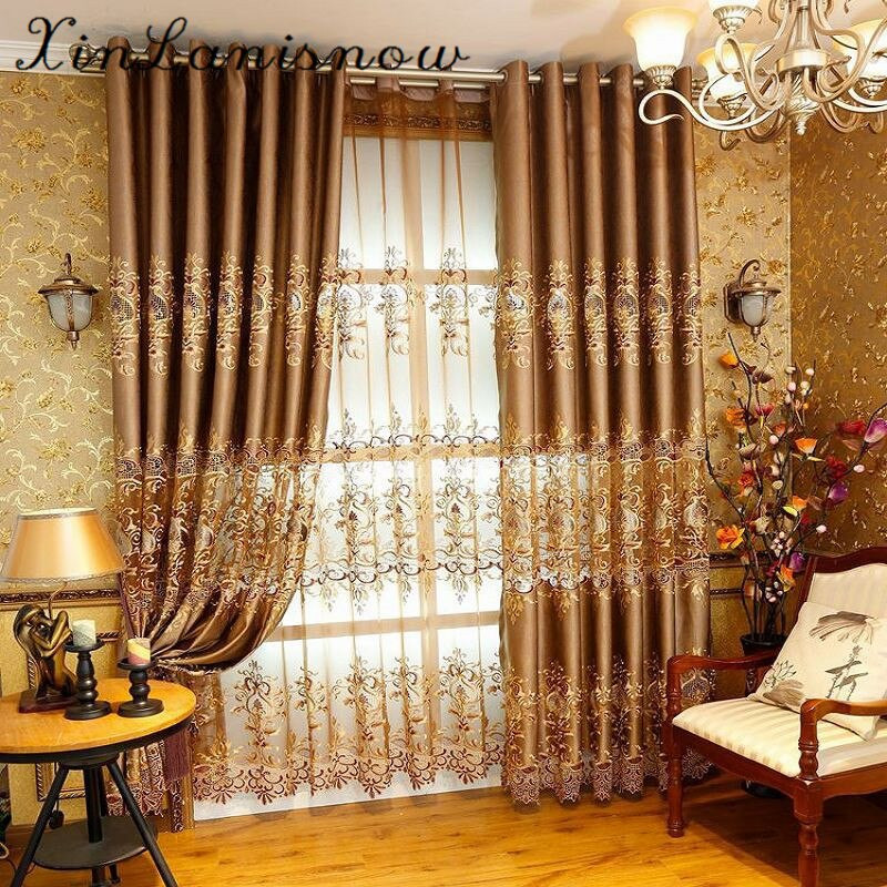 Gold Curtains Living Room
 Aliexpress Buy Europe Type Hollow Out Water Soluble