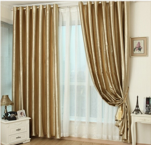Gold Curtains Living Room
 Aliexpress Buy Hook Eyelet gold curtains window