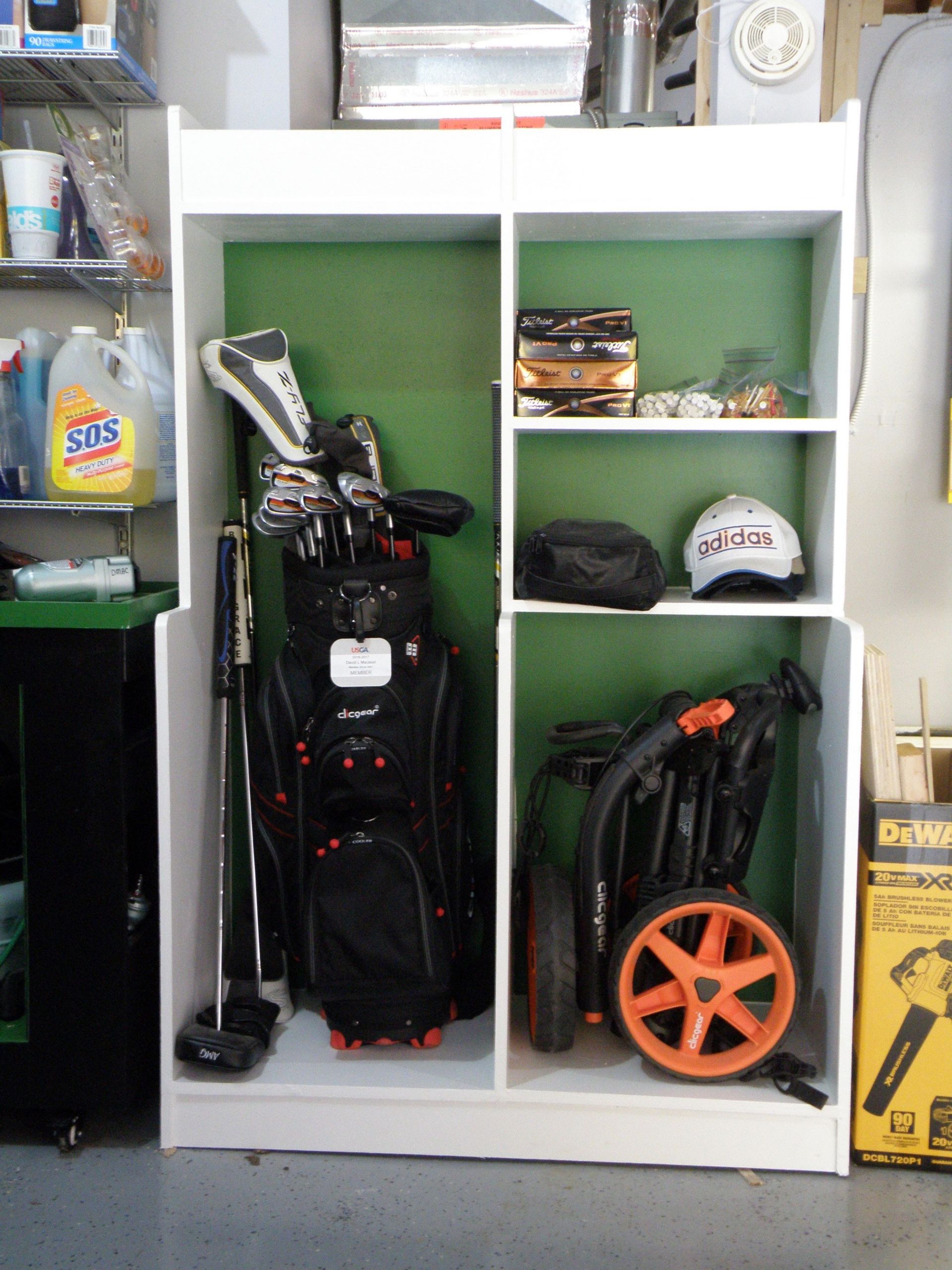 Golf Bag Organizer For Garage
 Golf Equipment Storage Solution