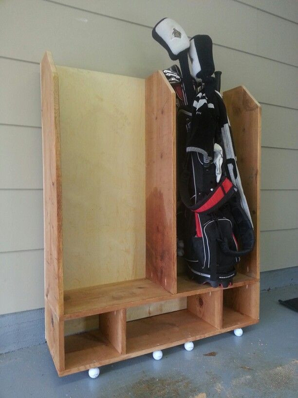 Golf Bag Organizer For Garage
 Golf club storage DIY