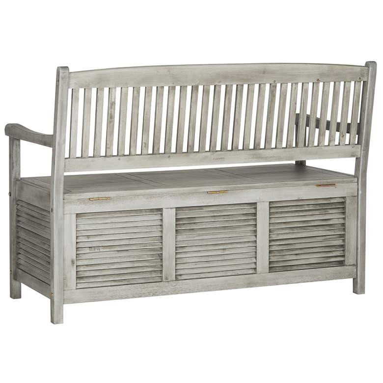 Gray Outdoor Storage Bench
 Westmore Gray Wood Outdoor Storage Bench 1T830