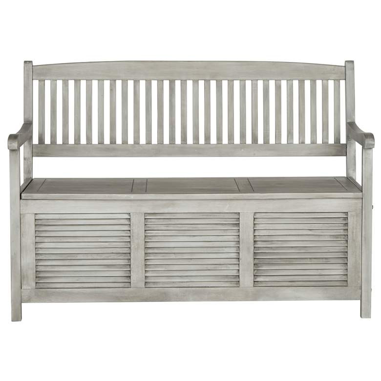 Gray Outdoor Storage Bench
 Westmore Gray Wood Outdoor Storage Bench 1T830