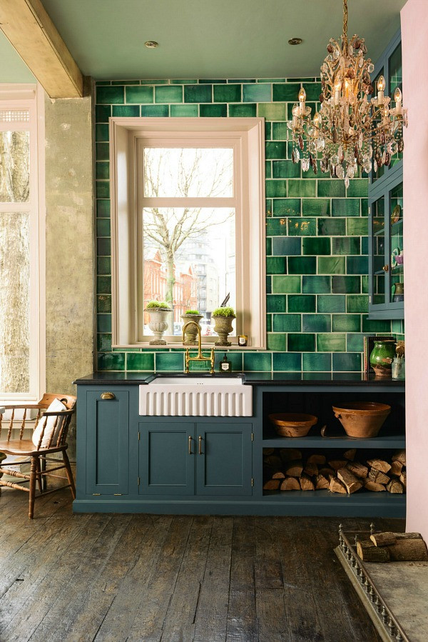 Green Kitchen Tiles
 Trends Green and Tropical Turns Up on Tiles