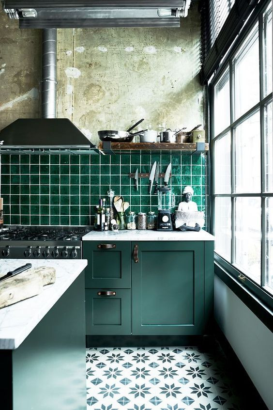 Green Kitchen Tiles
 30 Green Kitchen Decor Ideas That Inspire DigsDigs
