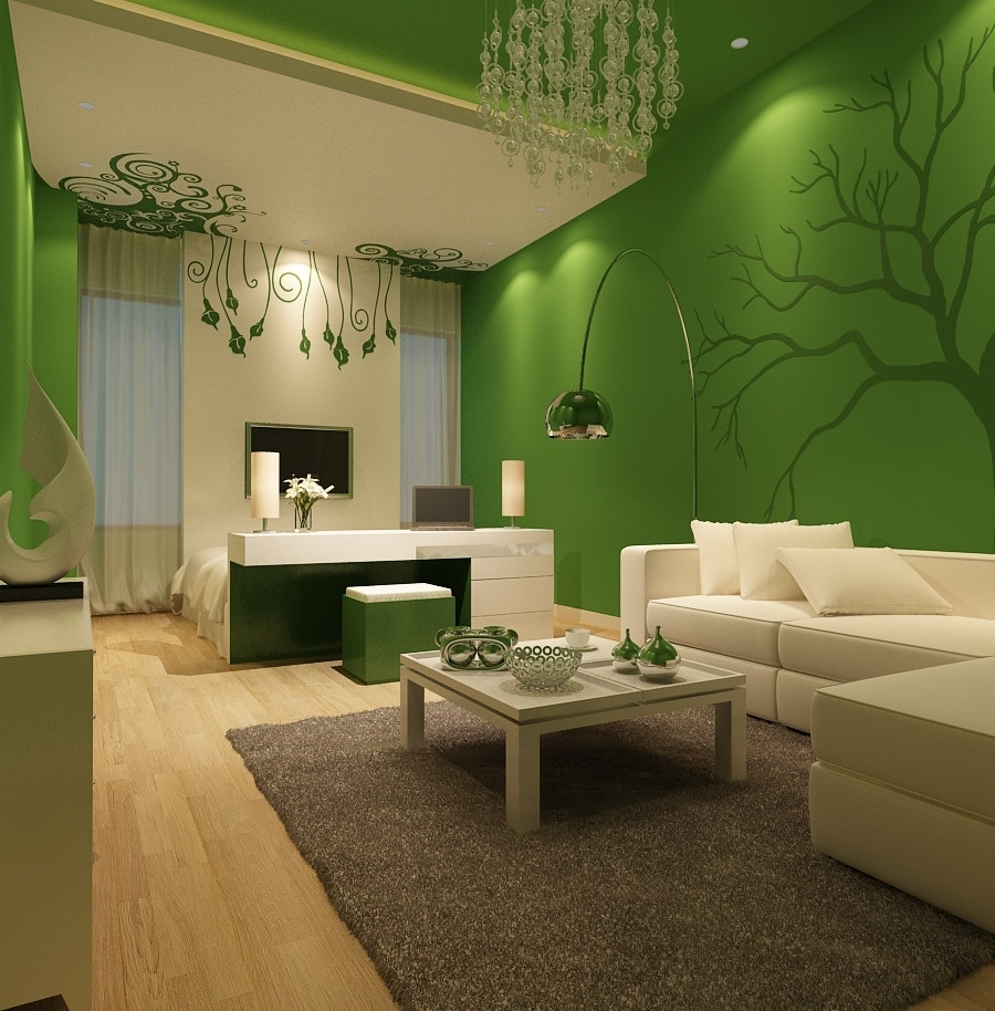 Green Walls Living Room
 15 Ideas of Green Room Wall Accents