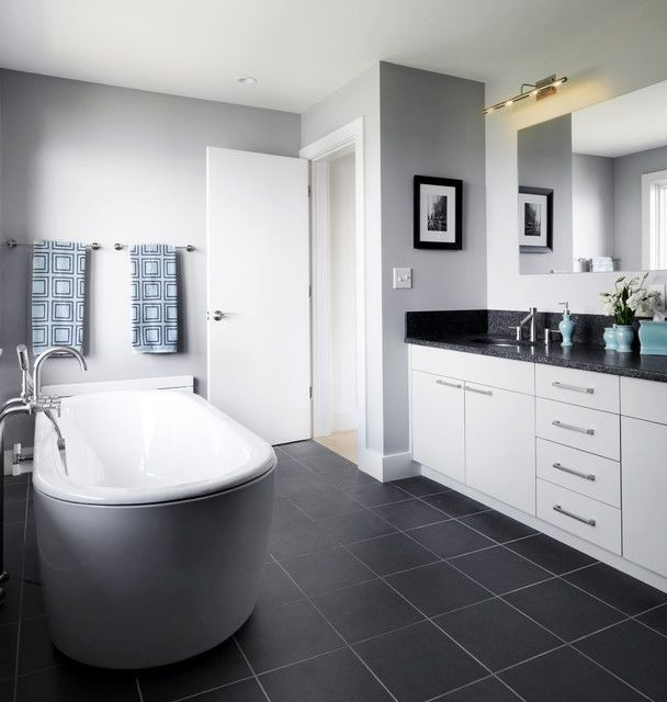 Grey Bathroom Floor Tiles
 39 dark grey bathroom floor tiles ideas and pictures