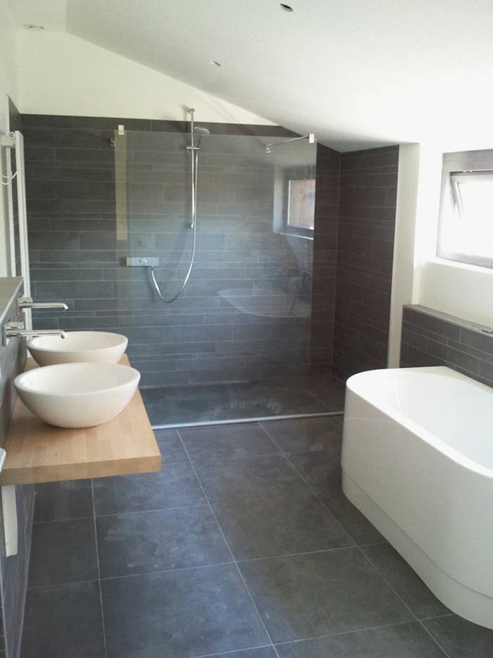 Grey Bathroom Floor Tiles
 39 dark grey bathroom floor tiles ideas and pictures