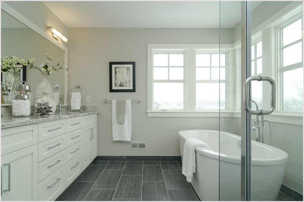 Grey Bathroom Floor Tiles
 Cool Bathroom Floor Tile To Improve Simple Home MidCityEast