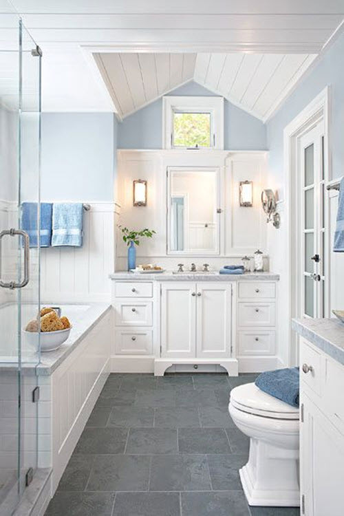 Grey Bathroom Floor Tiles
 38 gray bathroom floor tile ideas and pictures