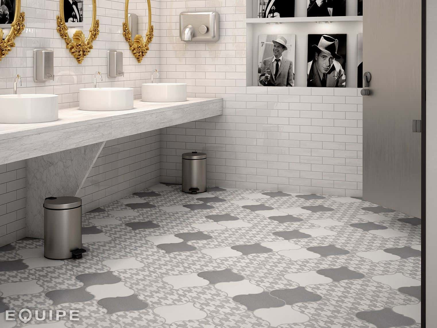 Grey Bathroom Floor Tiles
 21 Arabesque Tile Ideas for Floor Wall and Backsplash