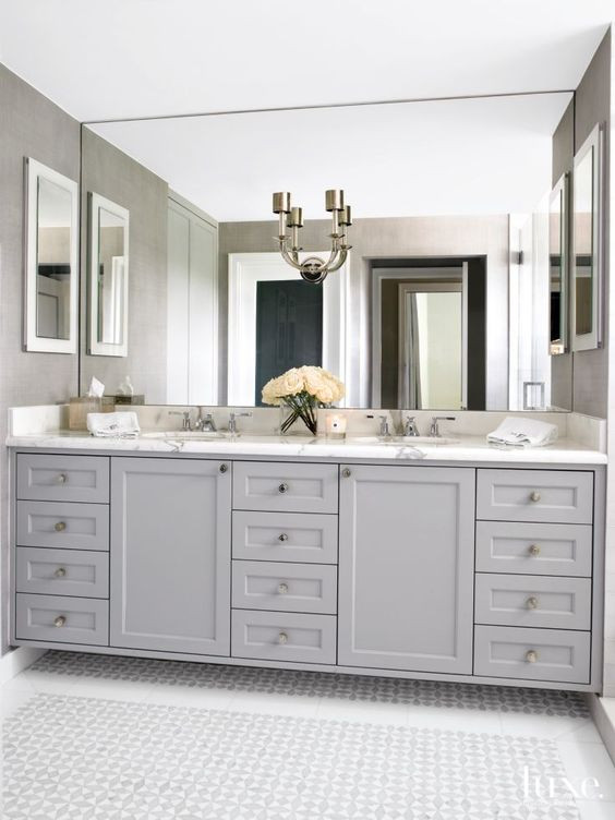 Grey Bathroom Mirror
 30 Cool Ideas To Use Big Mirrors In Your Bathroom DigsDigs