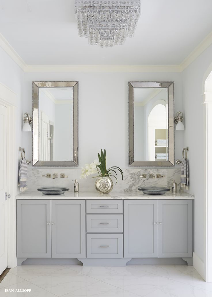 Grey Bathroom Mirror
 Serene Retreat