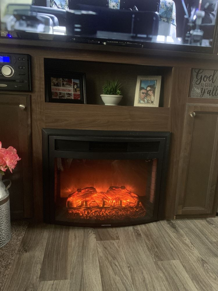 Greystone Electric Fireplace
 Greystone 26" Curved Electric Fireplace with Logs