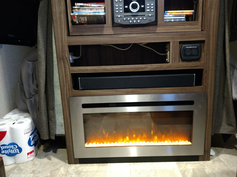 Greystone Electric Fireplace
 Greystone 32" Electric Fireplace with Crystals Recessed