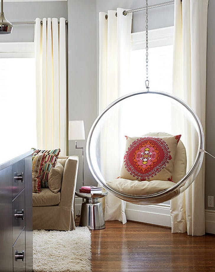 Hanging Chair Living Room
 Hanging Chairs Are the Trend Your Home Needs PureWow