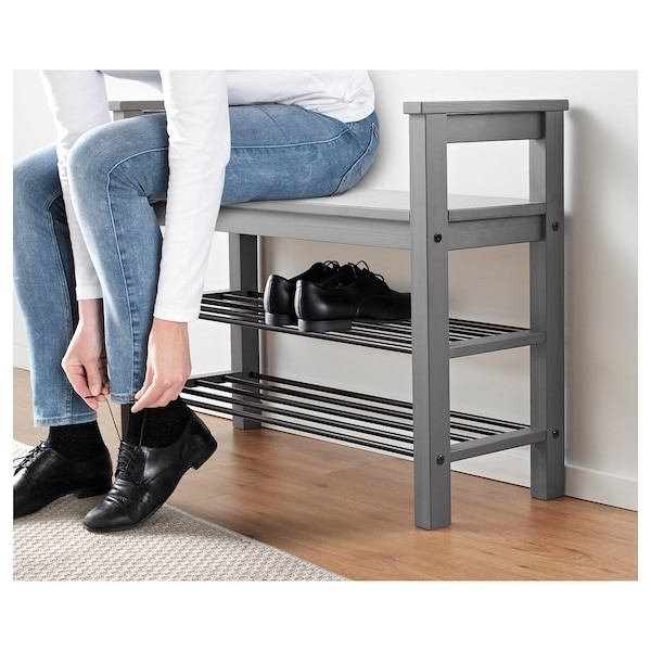 Hemnes Bench With Shoe Storage
 HEMNES Bench with shoe storage grey stained IKEA