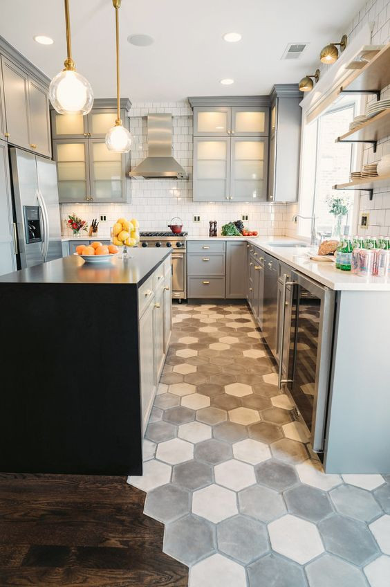 Hexagon Kitchen Floor Tiles
 45 Eye Catchy Hexagon Tile Ideas For Kitchens DigsDigs