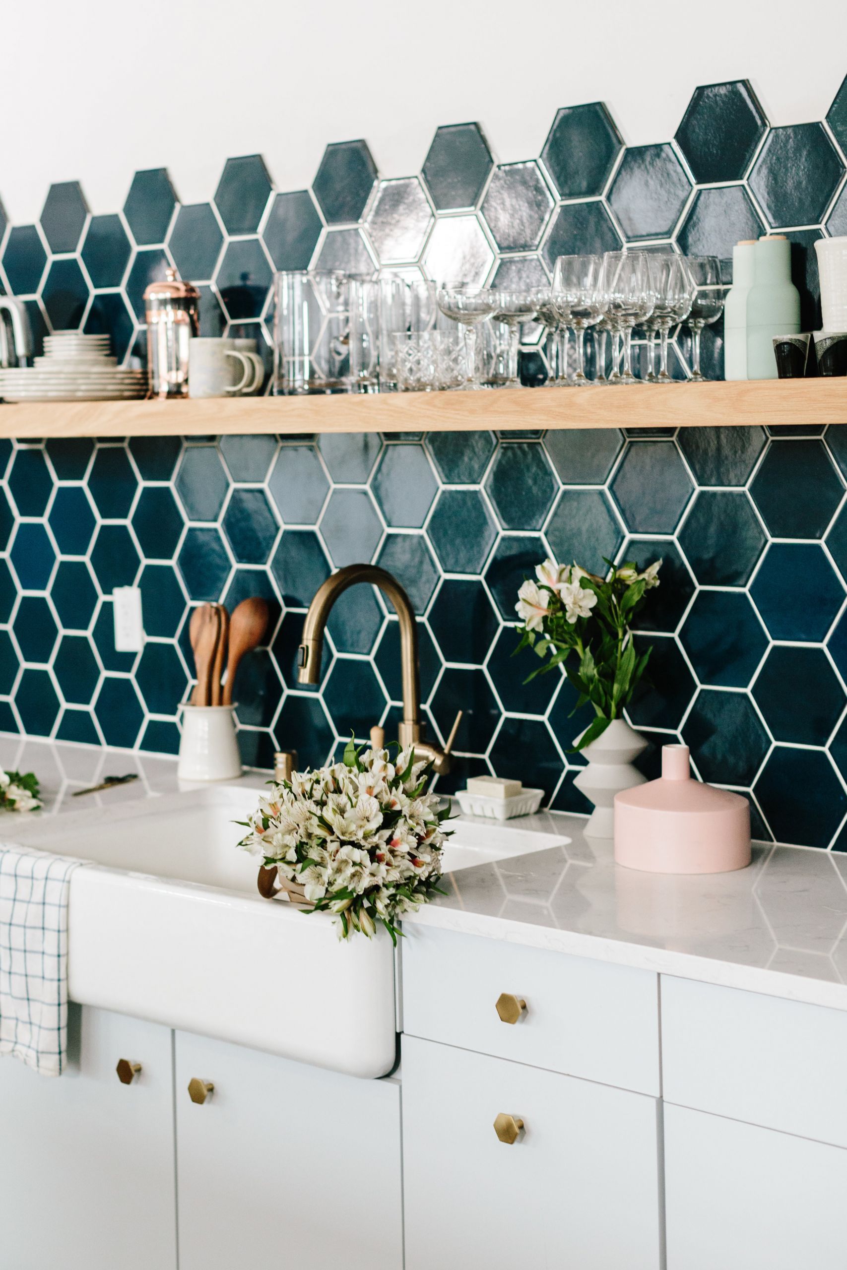 Hexagon Kitchen Tiles
 20 Kitchen Backsplash Ideas That Totally Steal the Show