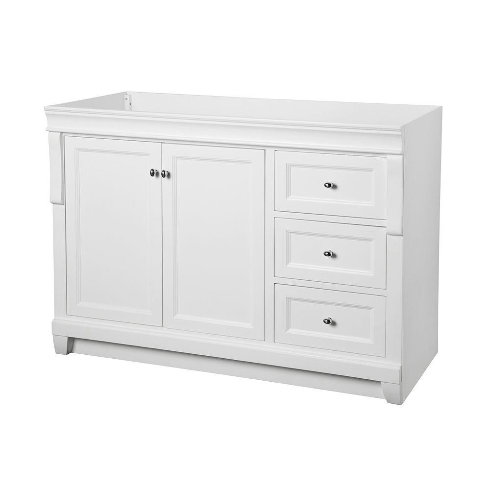 Home Depot 48 Bathroom Vanity
 Foremost Naples 48 in W Bath Vanity Cabinet ly in White