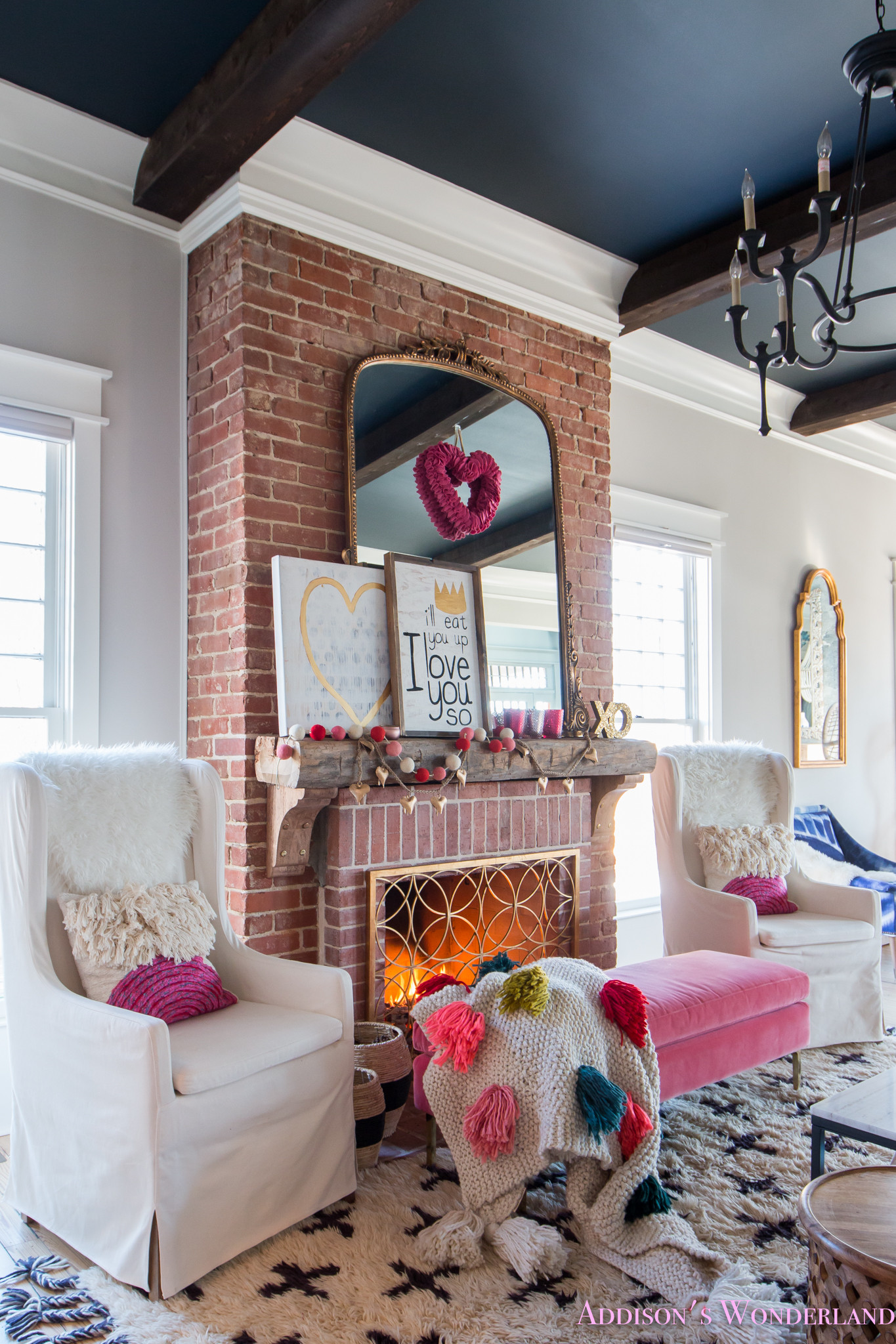 Ideas For Decorating Living Room
 Our Colorful Whimsical & Elegant Valentine s Day Living