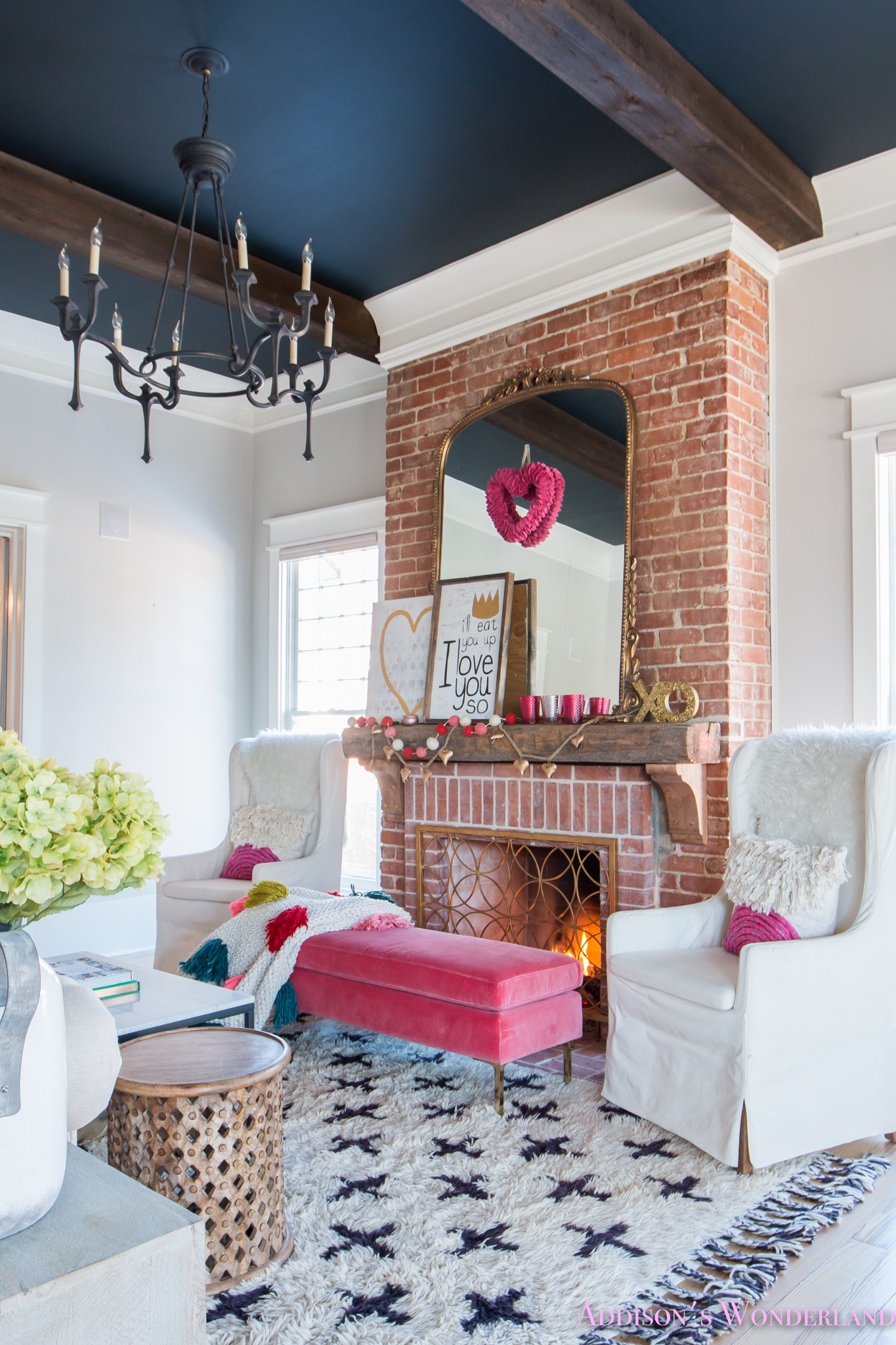 Ideas For Decorating Living Room
 Our Colorful Whimsical & Elegant Valentine s Day Living