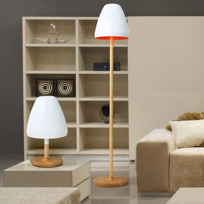 Ikea Living Room Lamps
 Jane European IKEA white lampshade creative wood bedroom