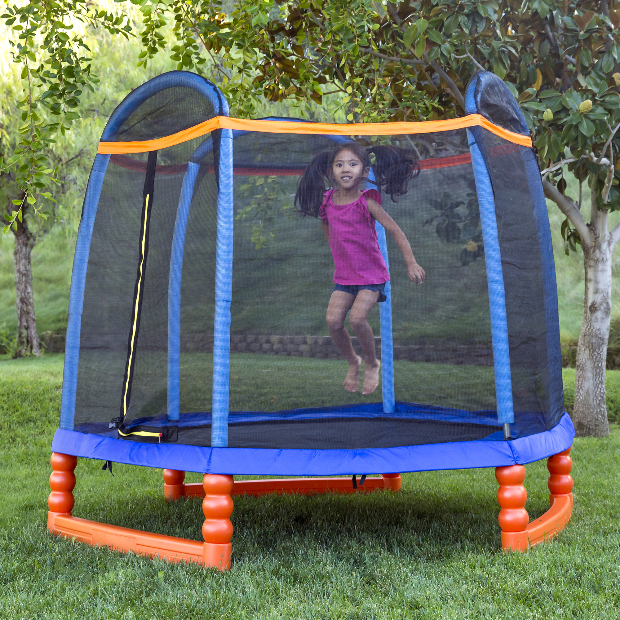 Indoor Kids Trampoline
 BCP 7ft Kids Indoor Outdoor Mini Trampoline w Safety Net