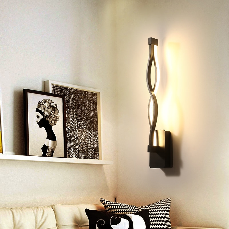 Indoor Lights For Bedroom
 New design black white LED Wall Lights Living Room Bedroom