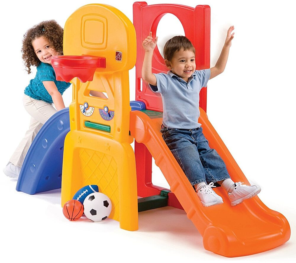 Indoor Slide For Kids
 Toddler Slide Playground Kids Basketball Soccer Toy Indoor