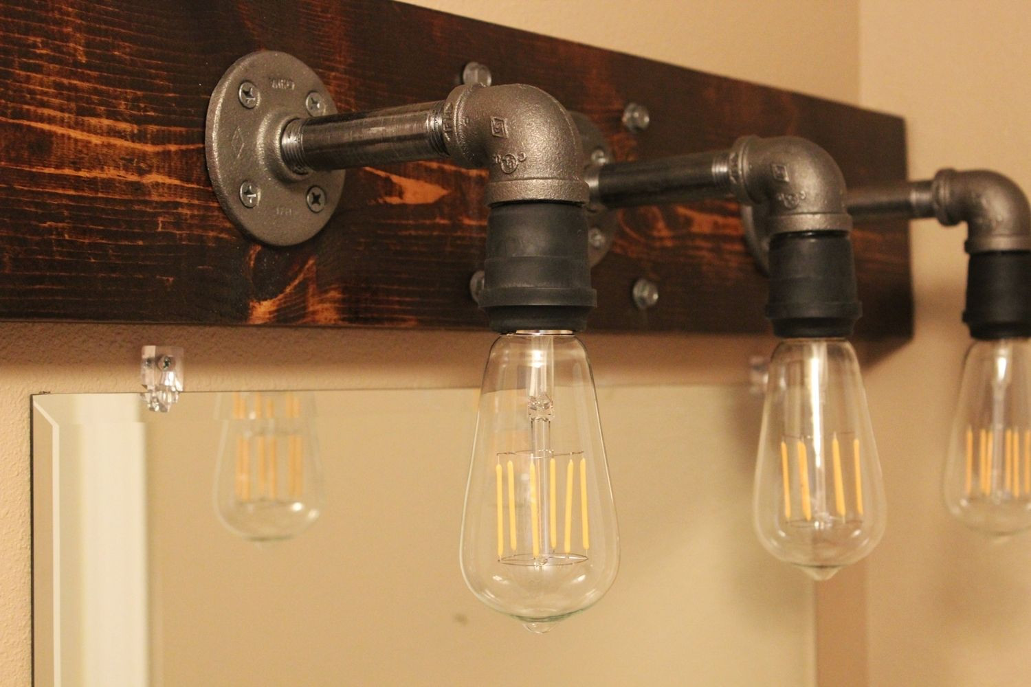 Industrial Bathroom Light
 DIY Industrial Bathroom Light Fixtures