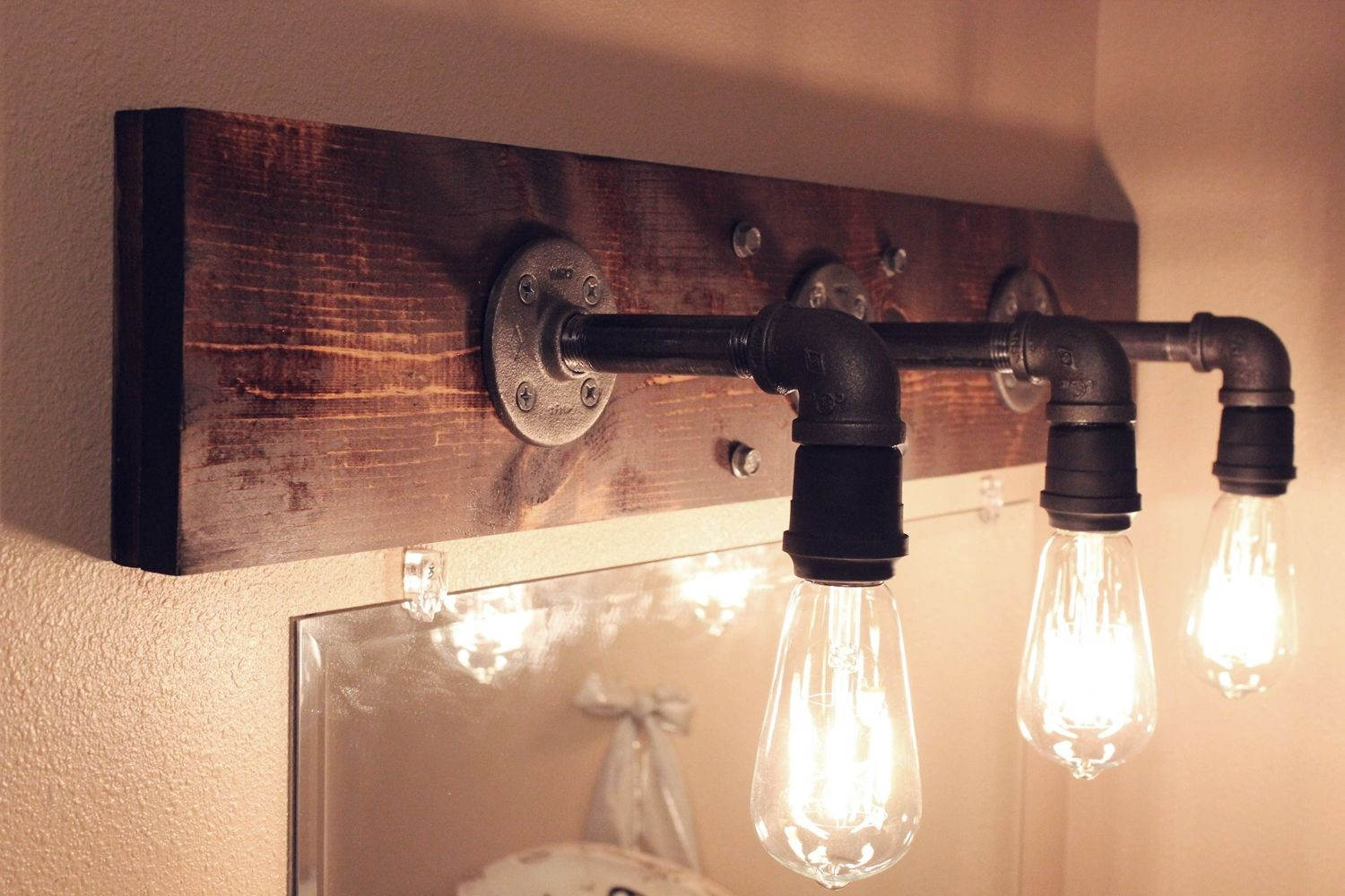 Industrial Bathroom Light
 DIY Industrial Bathroom Light Fixtures