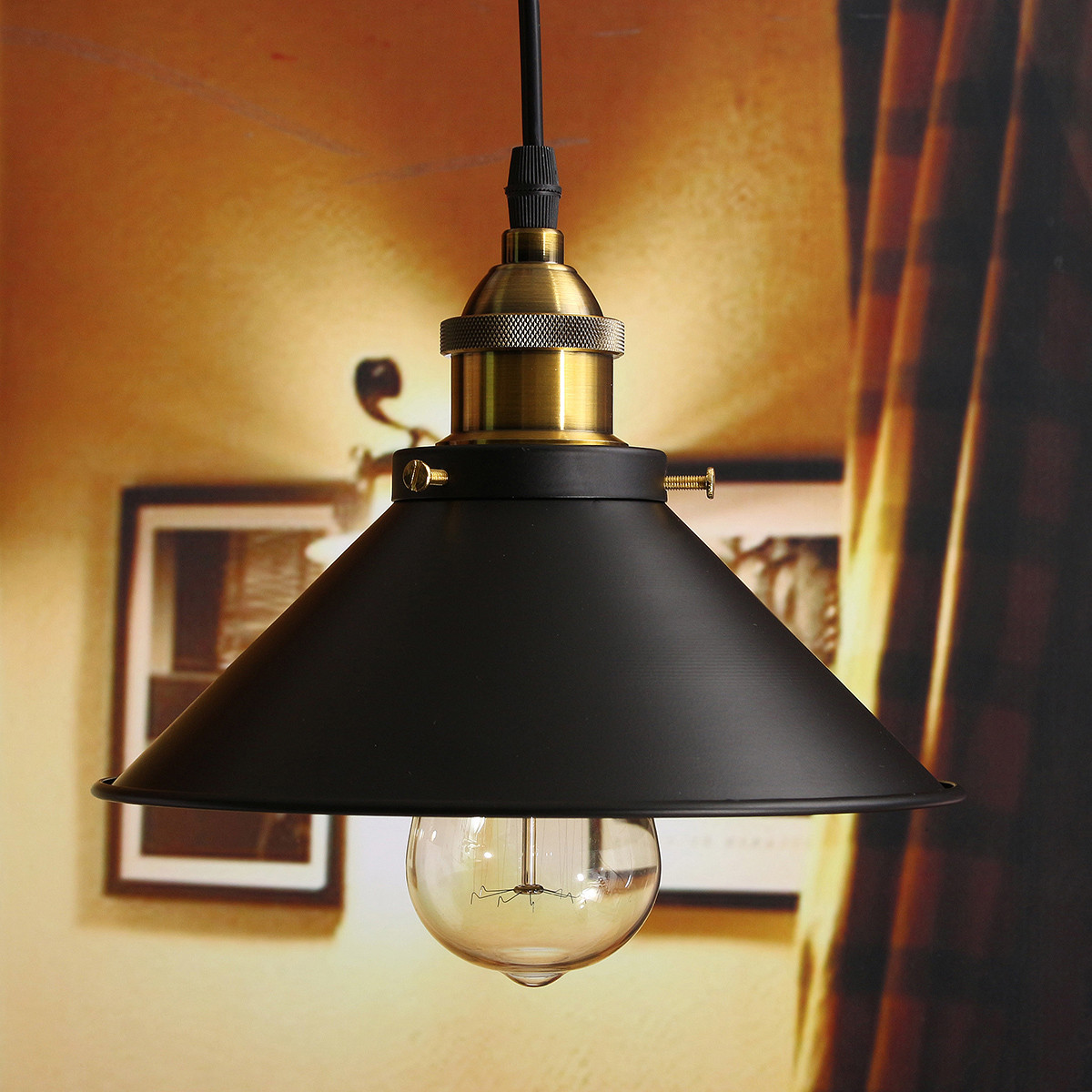 Industrial Bedroom Lighting
 Vintage Industrial Pendant Retro Loft Home Ceiling Light