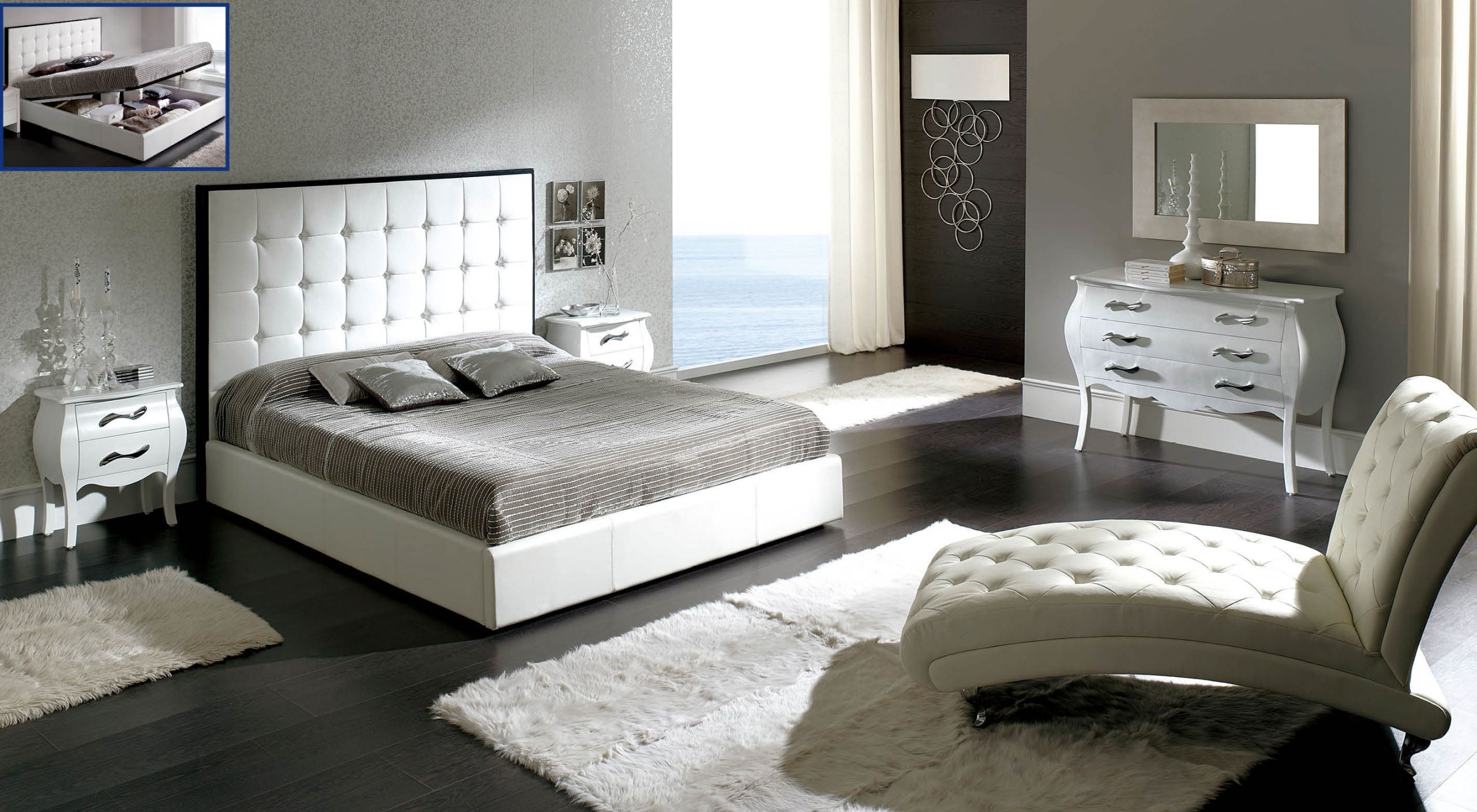 Italian Modern Bedroom Furniture
 Peninsula White Modern Italian Bedroom set N Star Modern