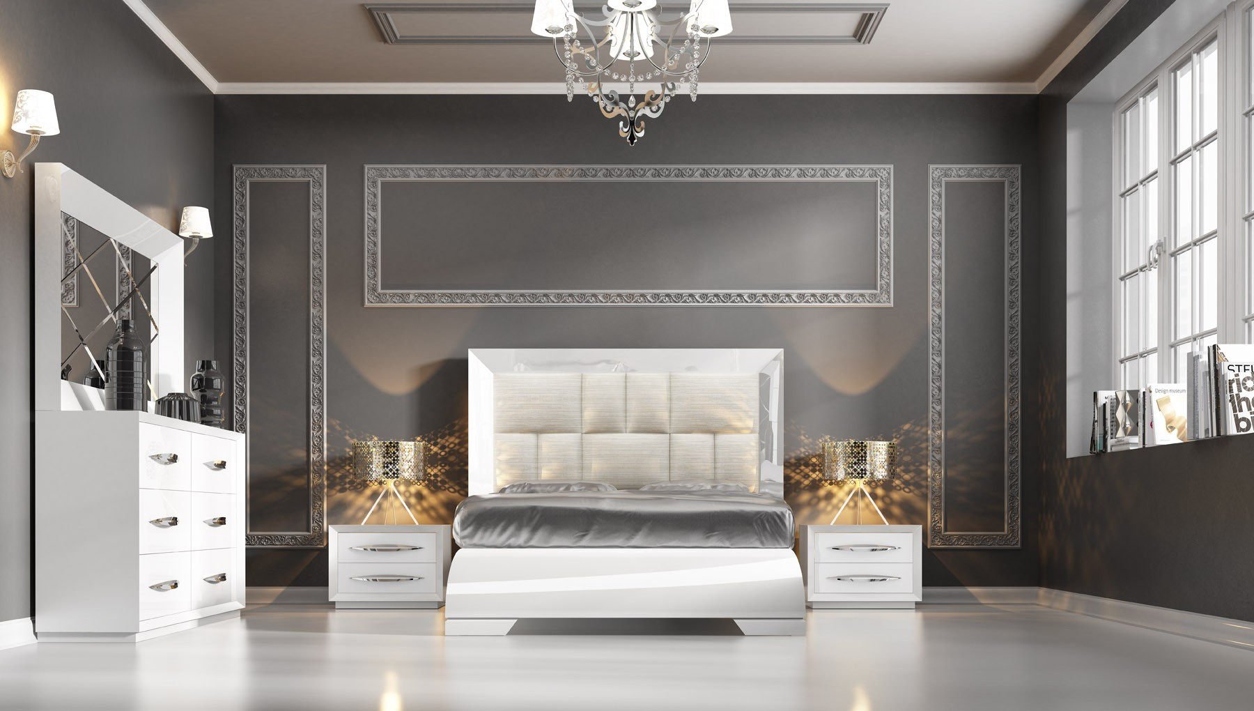 Italian Modern Bedroom Furniture
 Carmen White Modern Italian Bedroom set N Star Modern