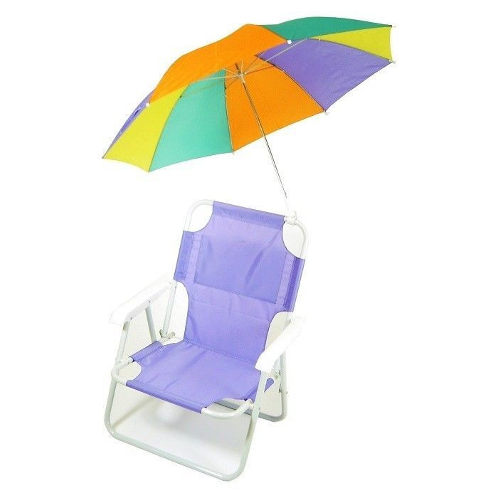 Kids Beach Chair With Umbrella
 Kids Beach Chair with Multi Color Umbrella Pool Camping