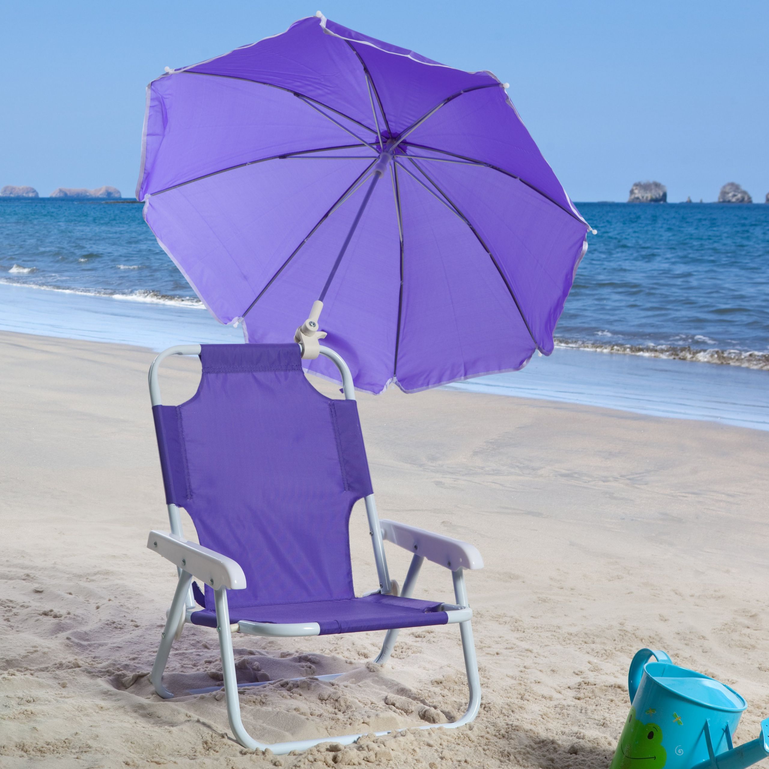 Kids Beach Chair With Umbrella
 Kids Purple Beach Chair & Umbrella Kids Outdoor Chairs