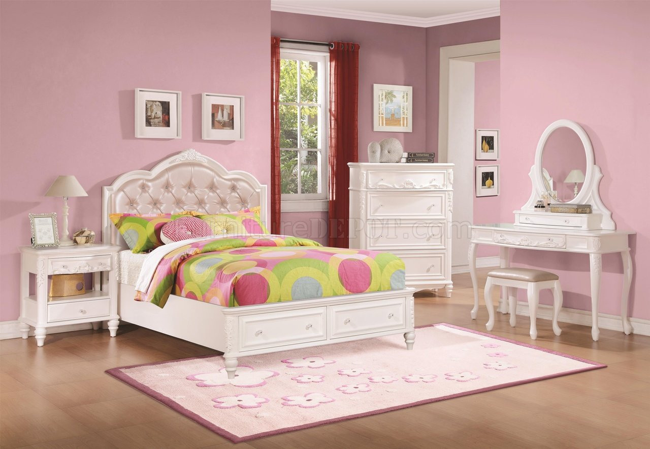 Kids Bedroom Furniture Sets
 Caroline Kids Bedroom in White by Coaster w Options