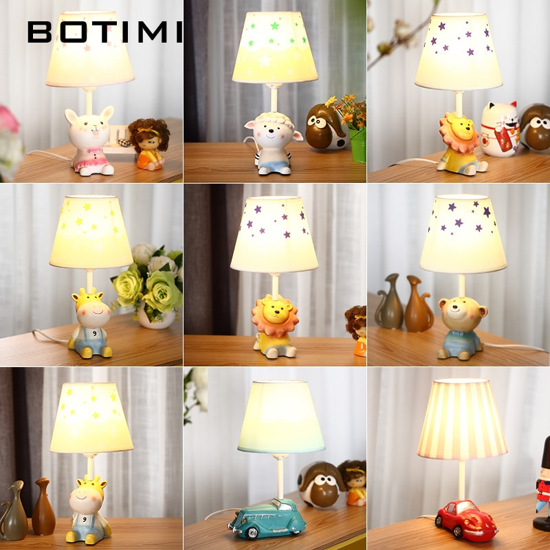 Kids Bedroom Lamps
 BOTIMI Cartoon LED Table lamp For Bedroom Boys Bedside