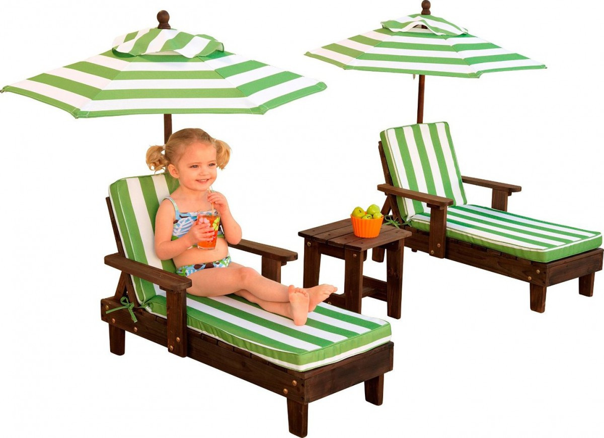 Kids Outdoor Lounge Chair
 KidKraft Outdoor Chaise Lounge Chairs and Umbrella Set