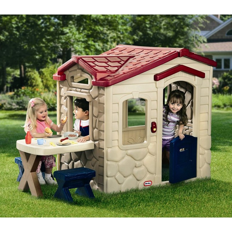 Kids Outdoor Plastic Playhouses Unique Little Tikes Picnic On The Patio Plastic Playhouse Of Kids Outdoor Plastic Playhouses 