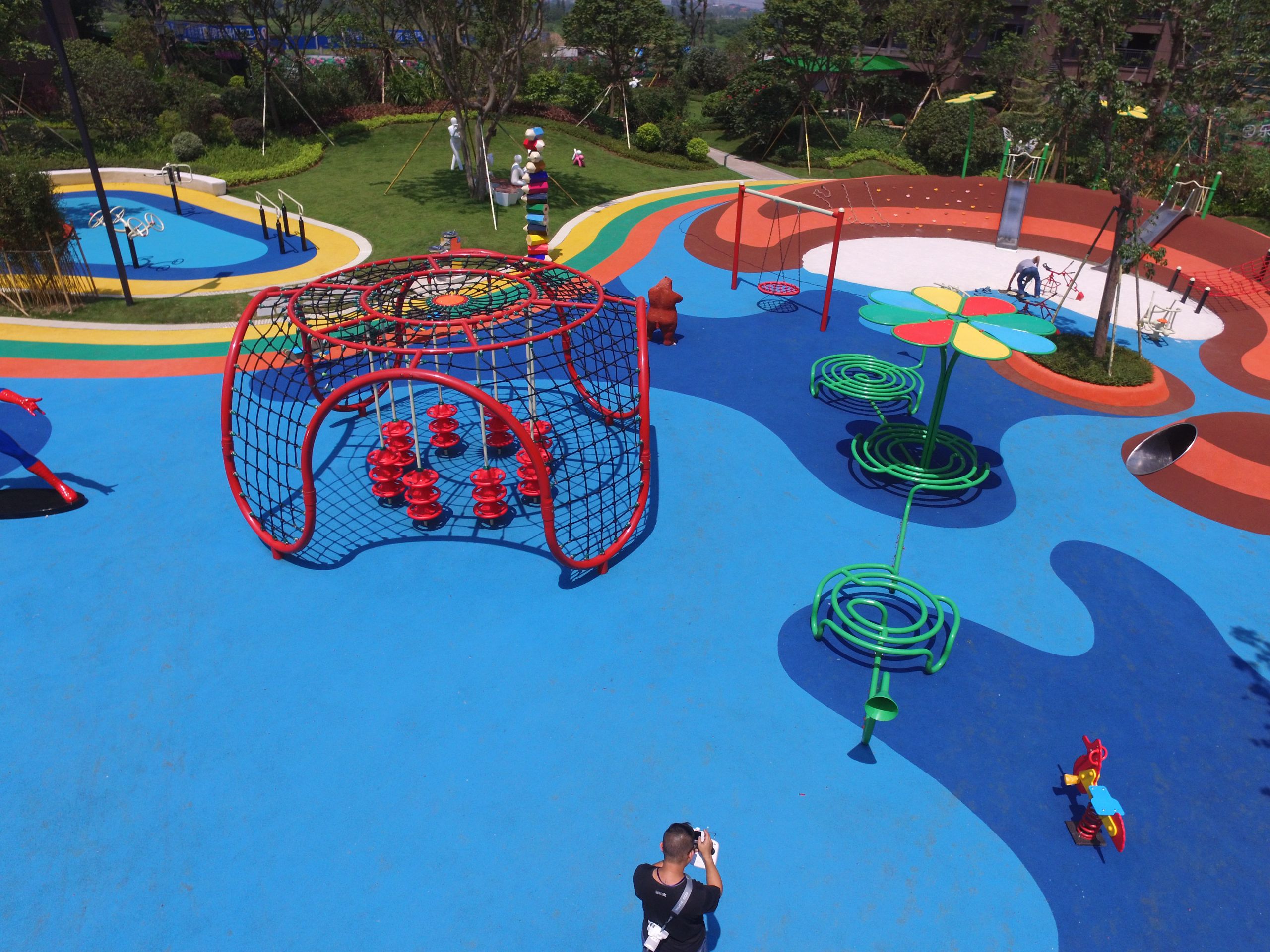 Kids Outdoor Playground
 Children outdoor park playground equipment project in Foshan
