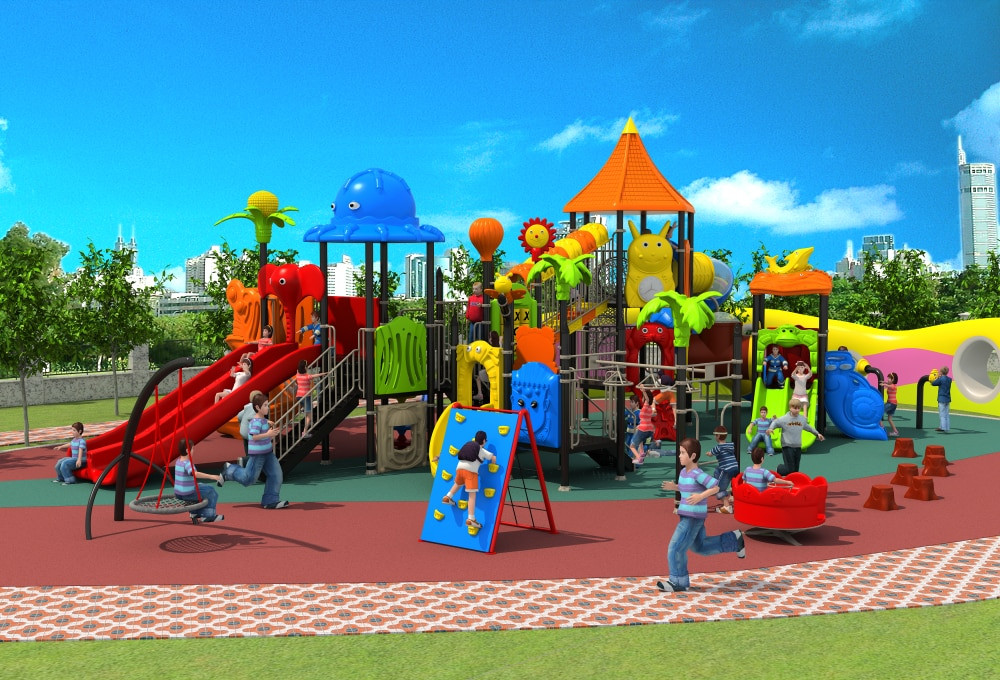 Kids Outdoor Playground
 European Standard children outdoor plastic playground for