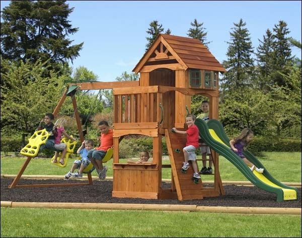 Kids Outdoor Playsets
 Cedar Atlantic Playset Contemporary Kids Playsets And