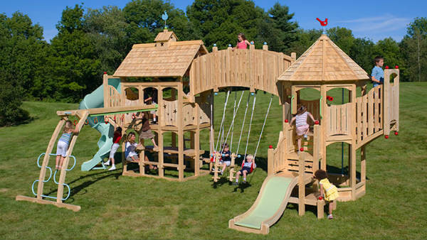 Kids Outdoor Playsets
 Wooden Swing Sets Champcraft Playsets Let Your Kids