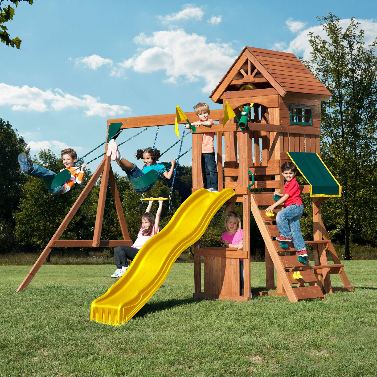 Kids Outdoor Swing
 Swing N Slide Play Set Backyard Playset Outdoor Yard
