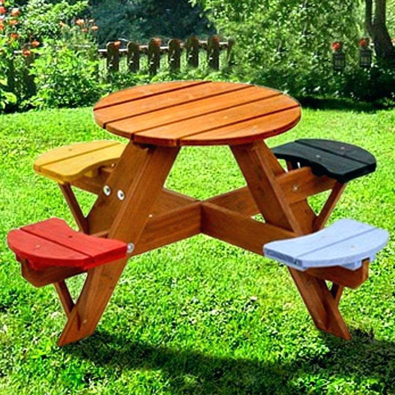Kids Outdoor Table And Bench
 Kids Table Umbrella Picnic Play Furniture Outdoor And