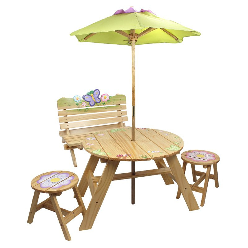 Kids Outdoor Table And Chairs
 Fantasy Fields Magic Garden Outdoor Table and 2 Chairs Set