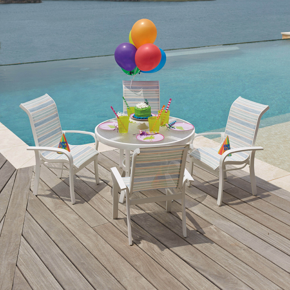 Kids Patio Chair
 Woodard Toddler Outdoor Dining Set with Four Chairs